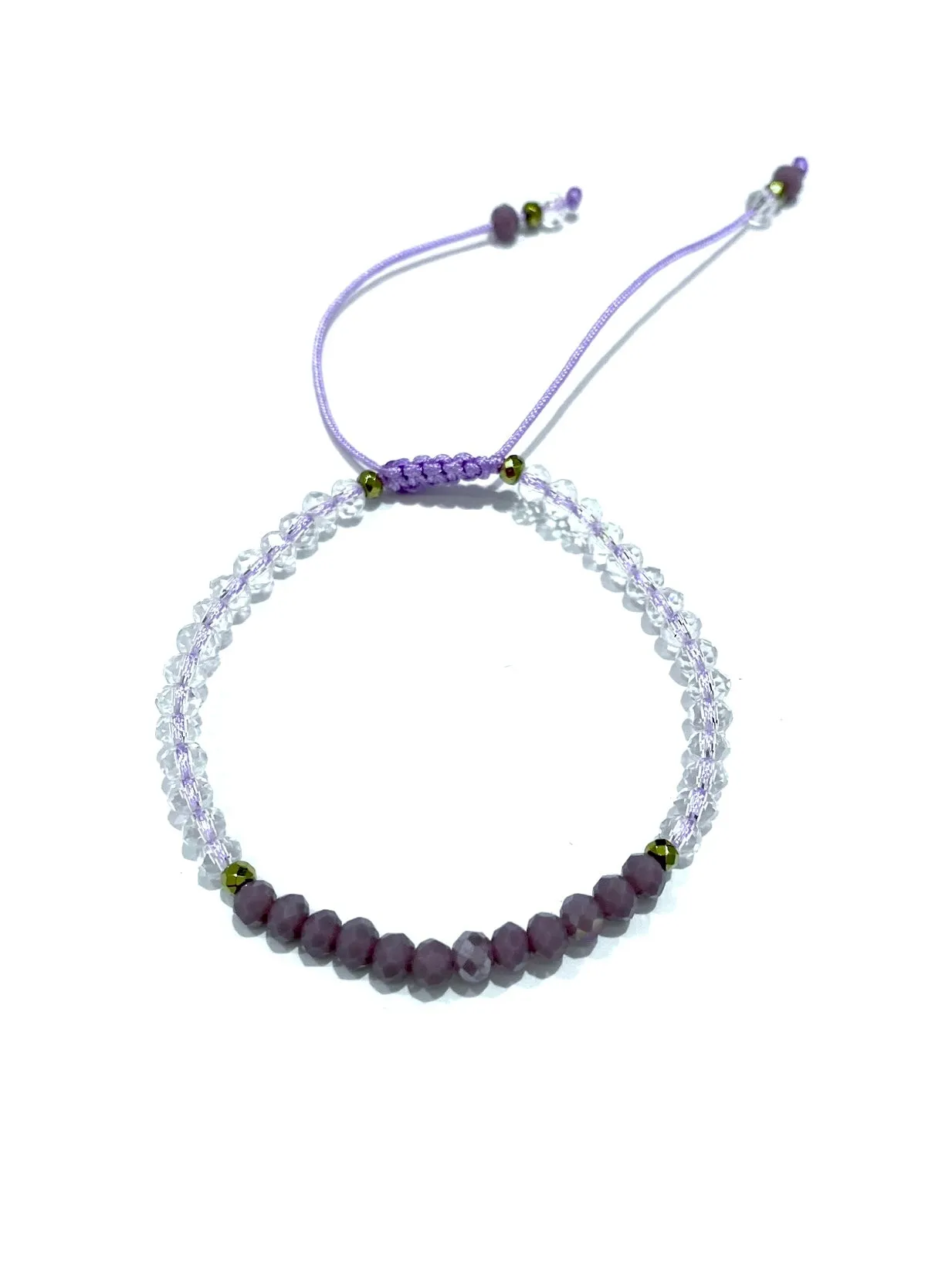 HC DESIGNS- Color Block Crystal Adjustable Bracelet (More Colors Available)