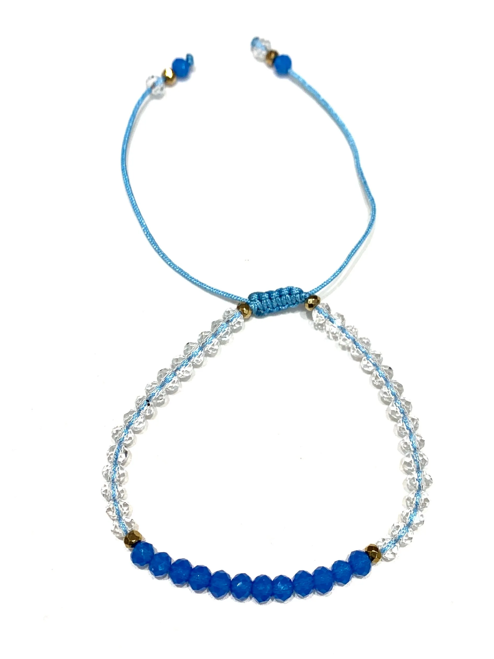 HC DESIGNS- Color Block Crystal Adjustable Bracelet (More Colors Available)