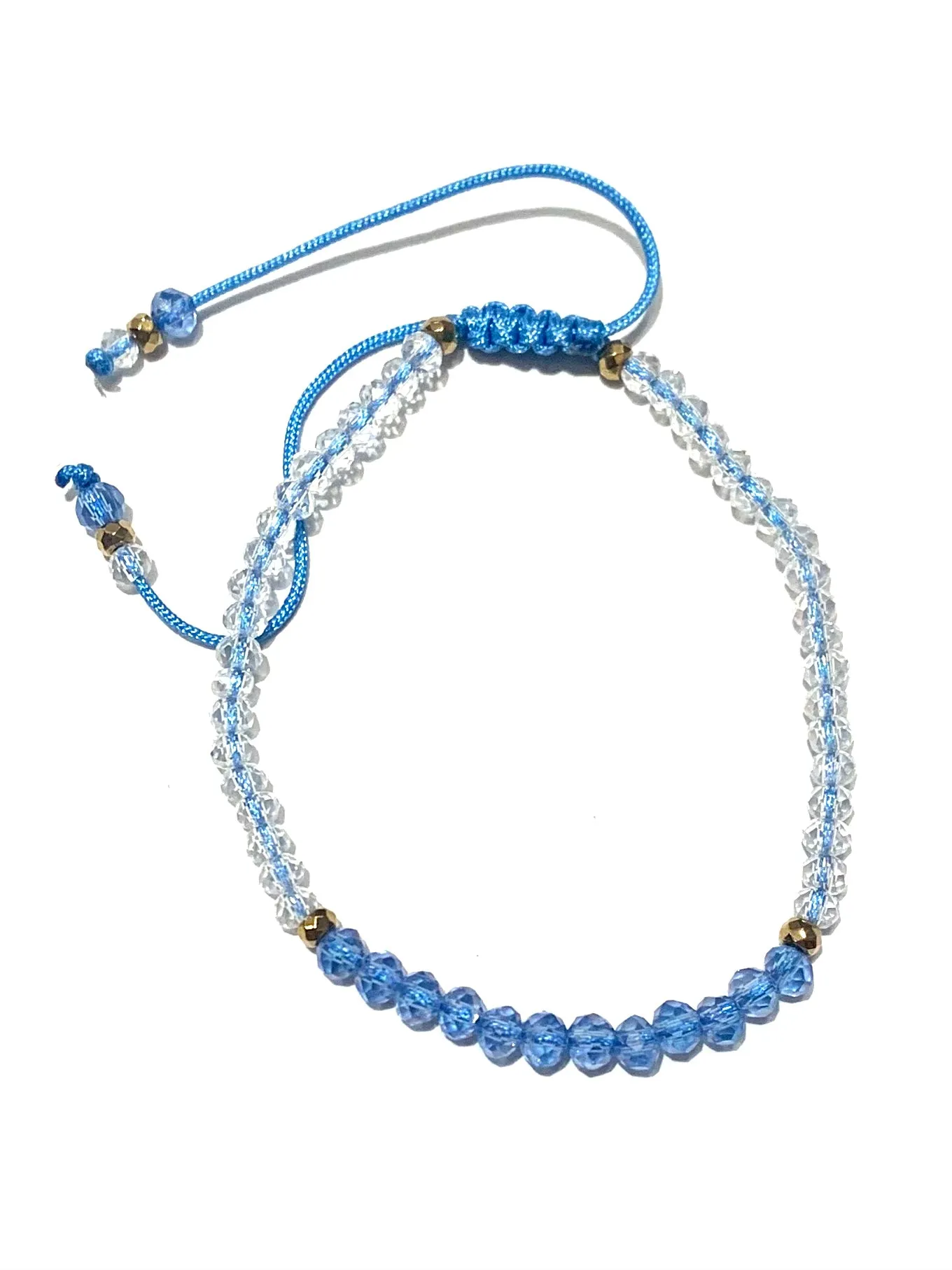 HC DESIGNS- Color Block Crystal Adjustable Bracelet (More Colors Available)