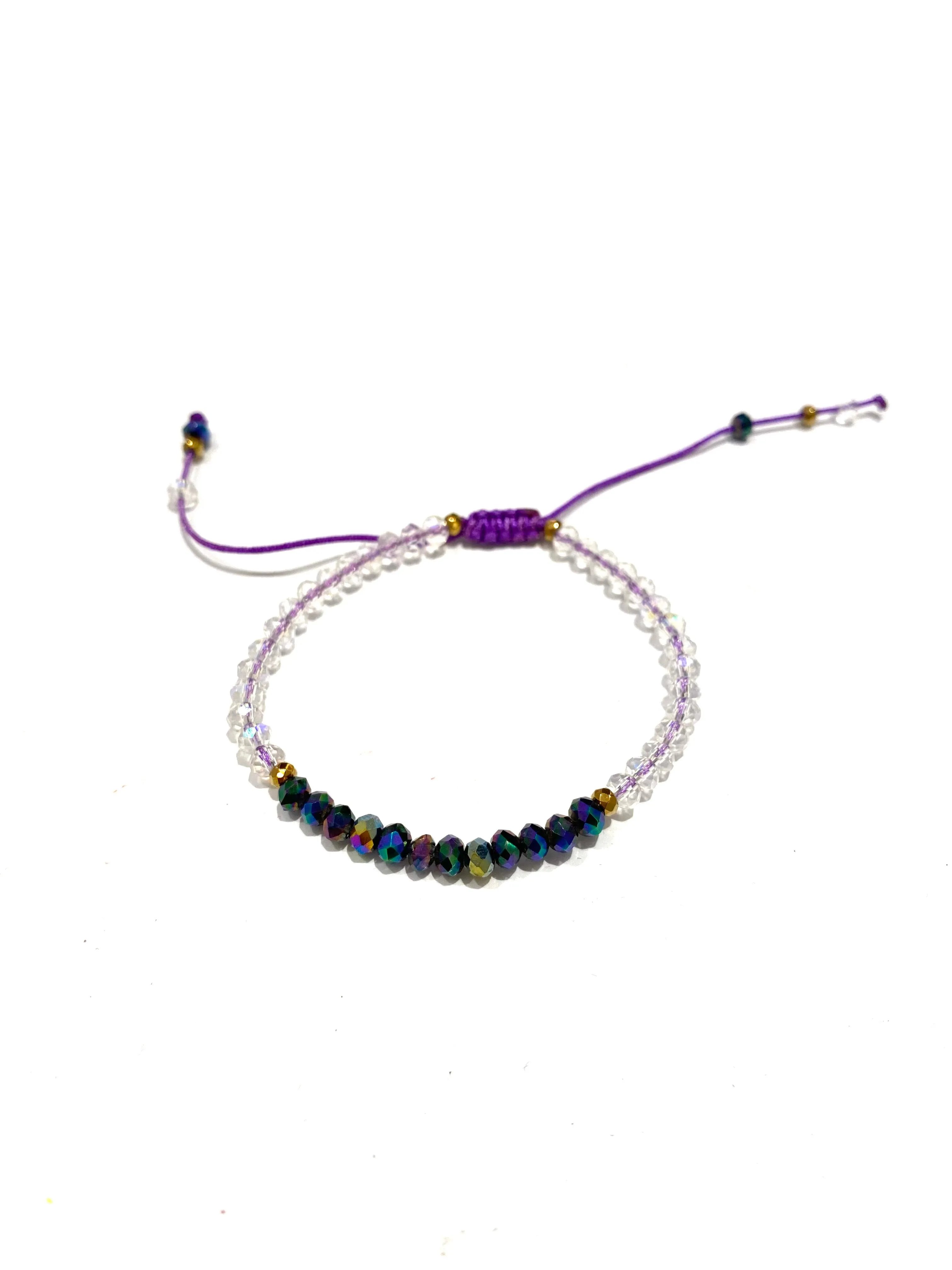 HC DESIGNS- Color Block Crystal Adjustable Bracelet (More Colors Available)