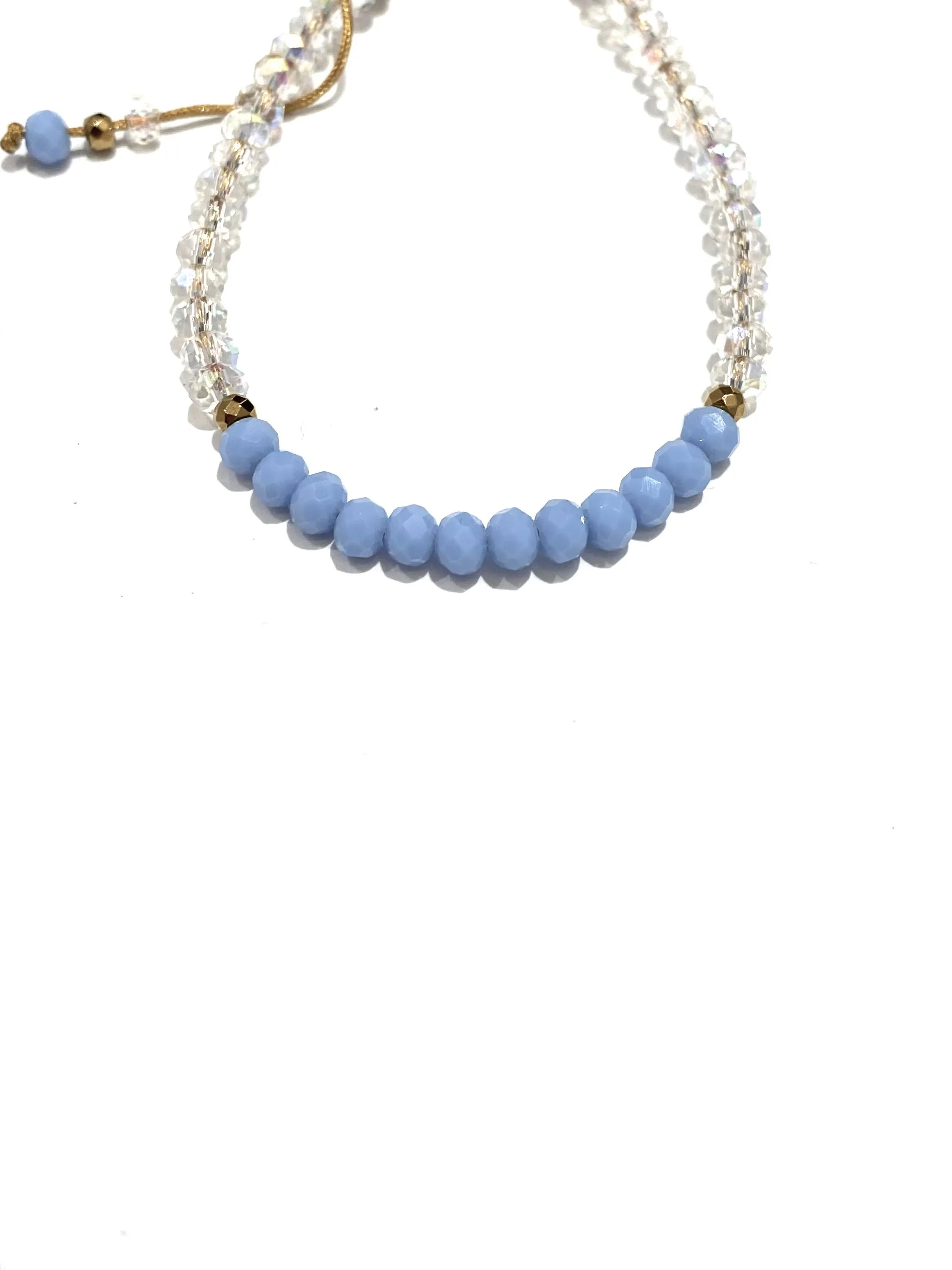 HC DESIGNS- Color Block Crystal Adjustable Bracelet (More Colors Available)
