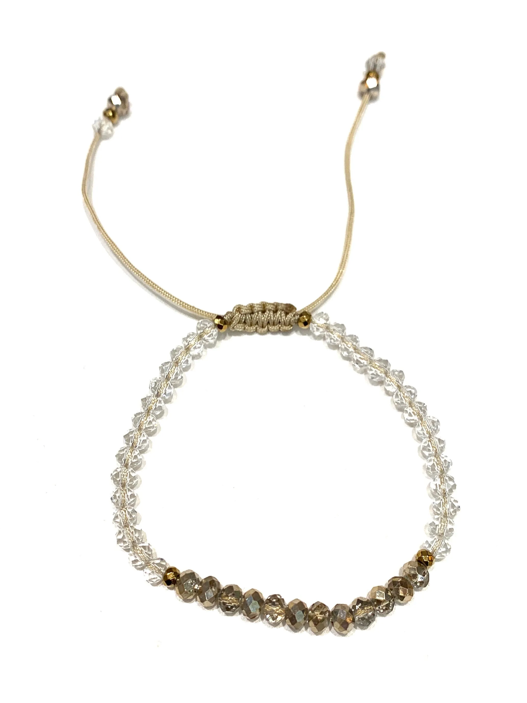 HC DESIGNS- Color Block Crystal Adjustable Bracelet (More Colors Available)