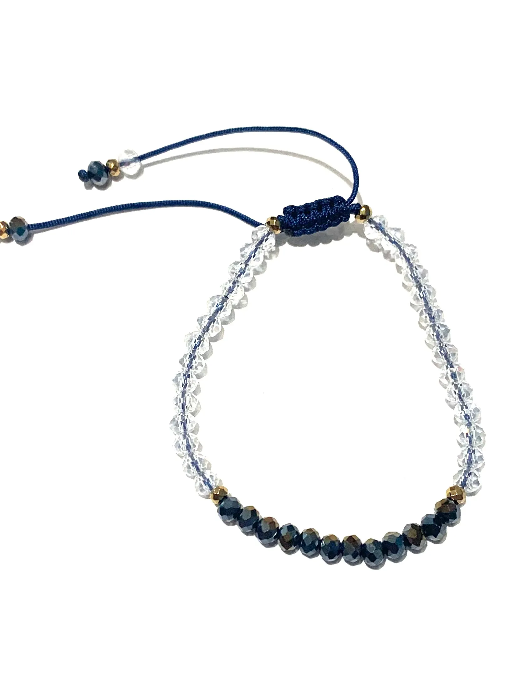 HC DESIGNS- Color Block Crystal Adjustable Bracelet (More Colors Available)