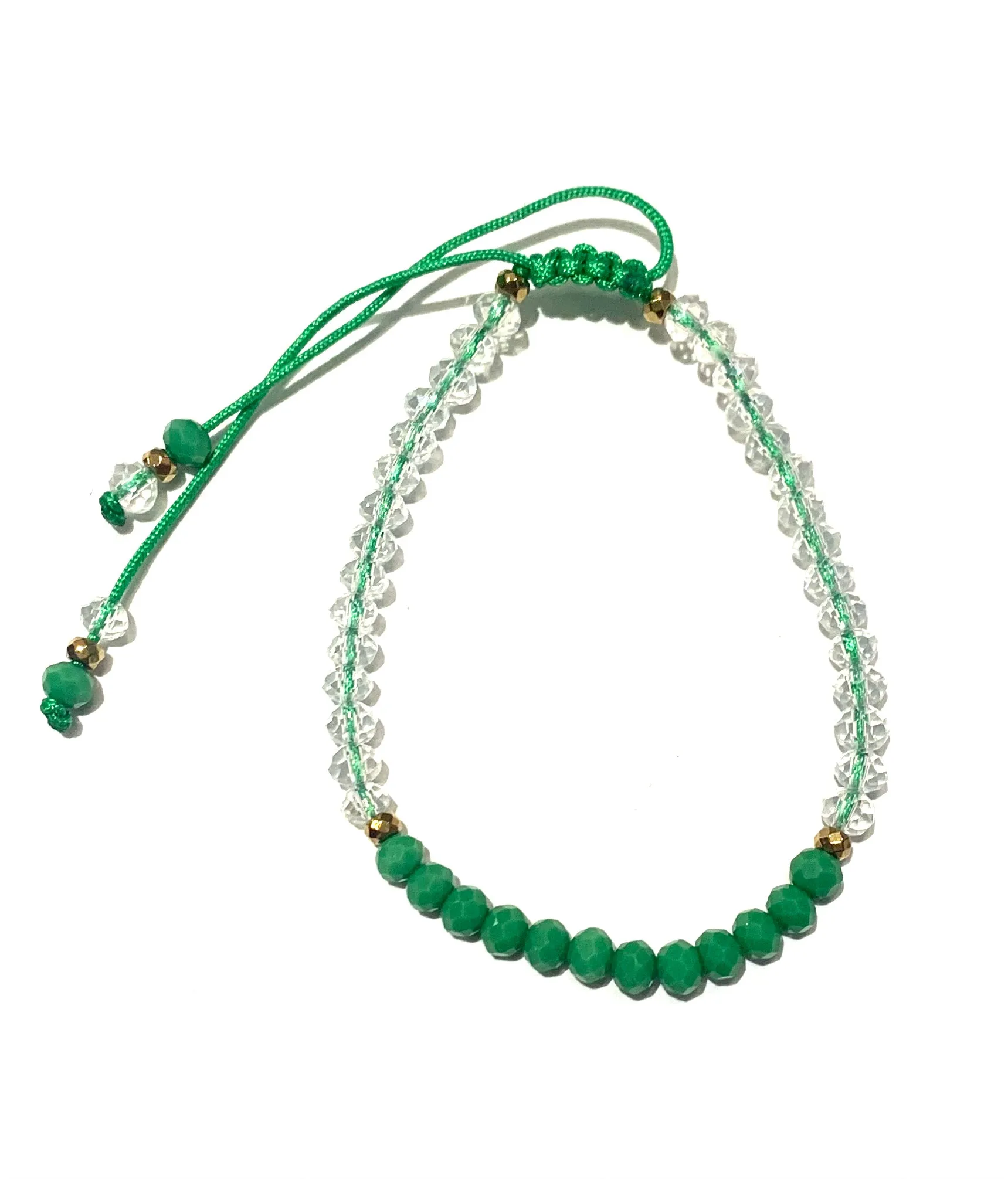 HC DESIGNS- Color Block Crystal Adjustable Bracelet (More Colors Available)