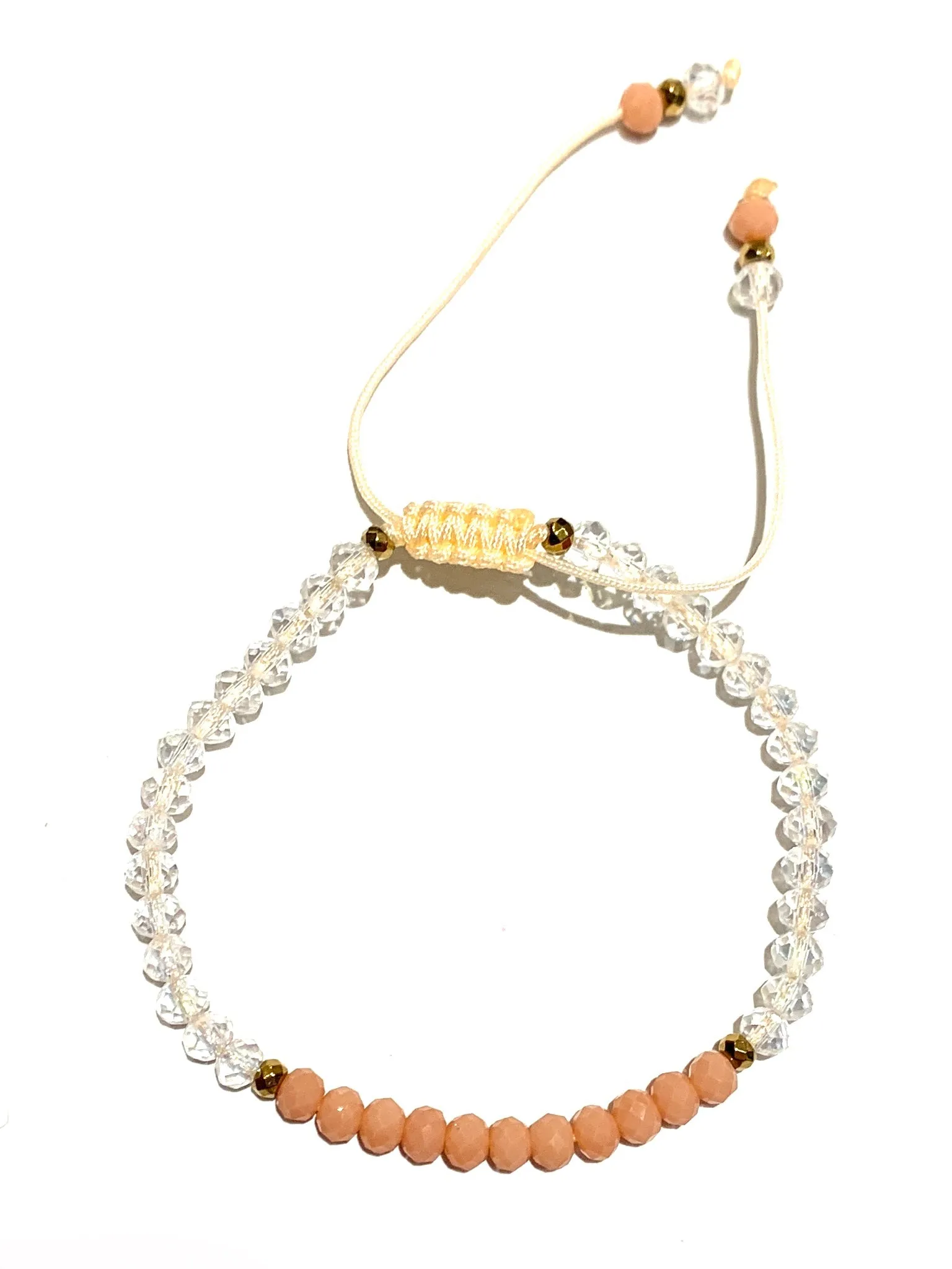 HC DESIGNS- Color Block Crystal Adjustable Bracelet (More Colors Available)
