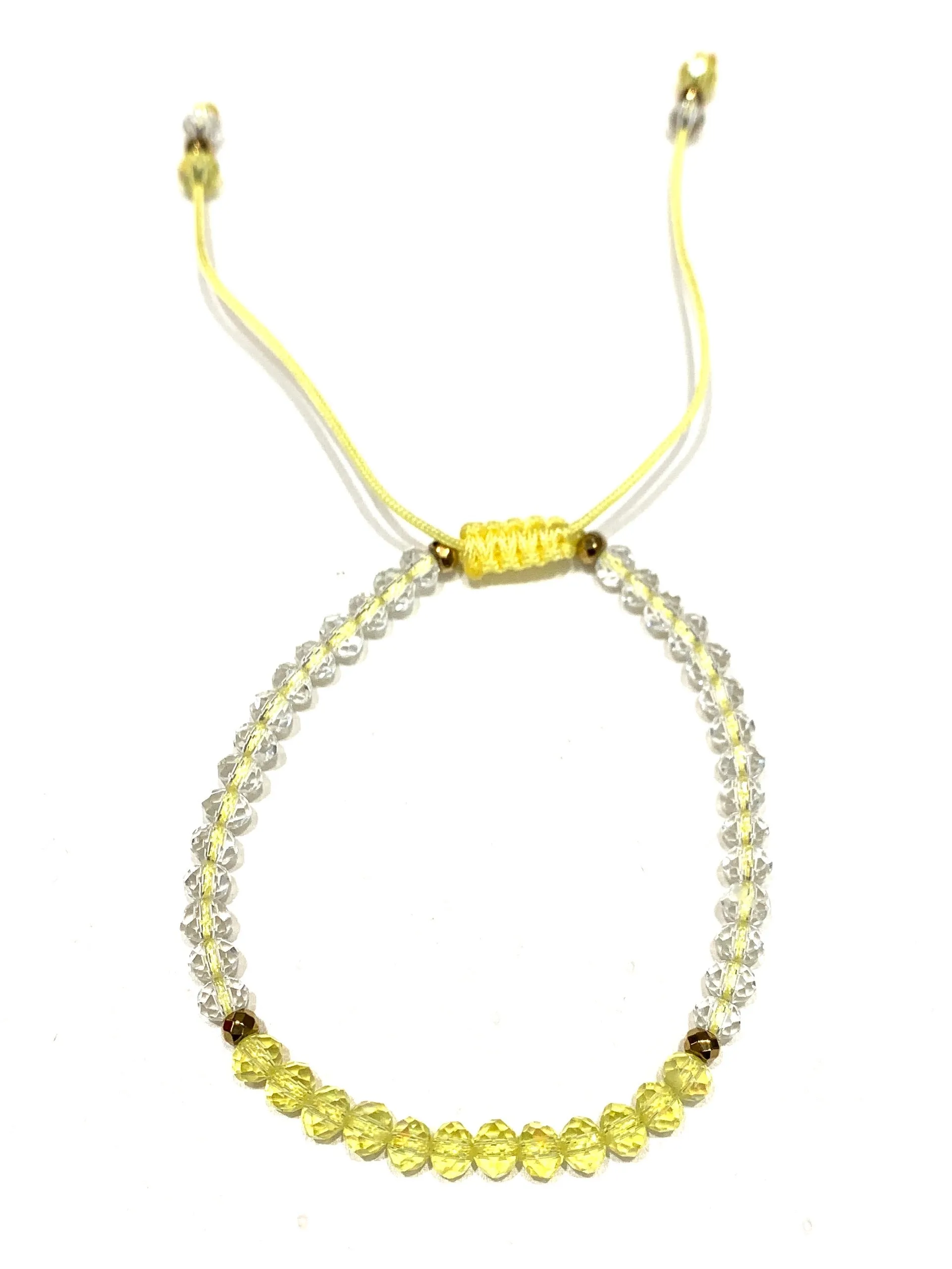 HC DESIGNS- Color Block Crystal Adjustable Bracelet (More Colors Available)