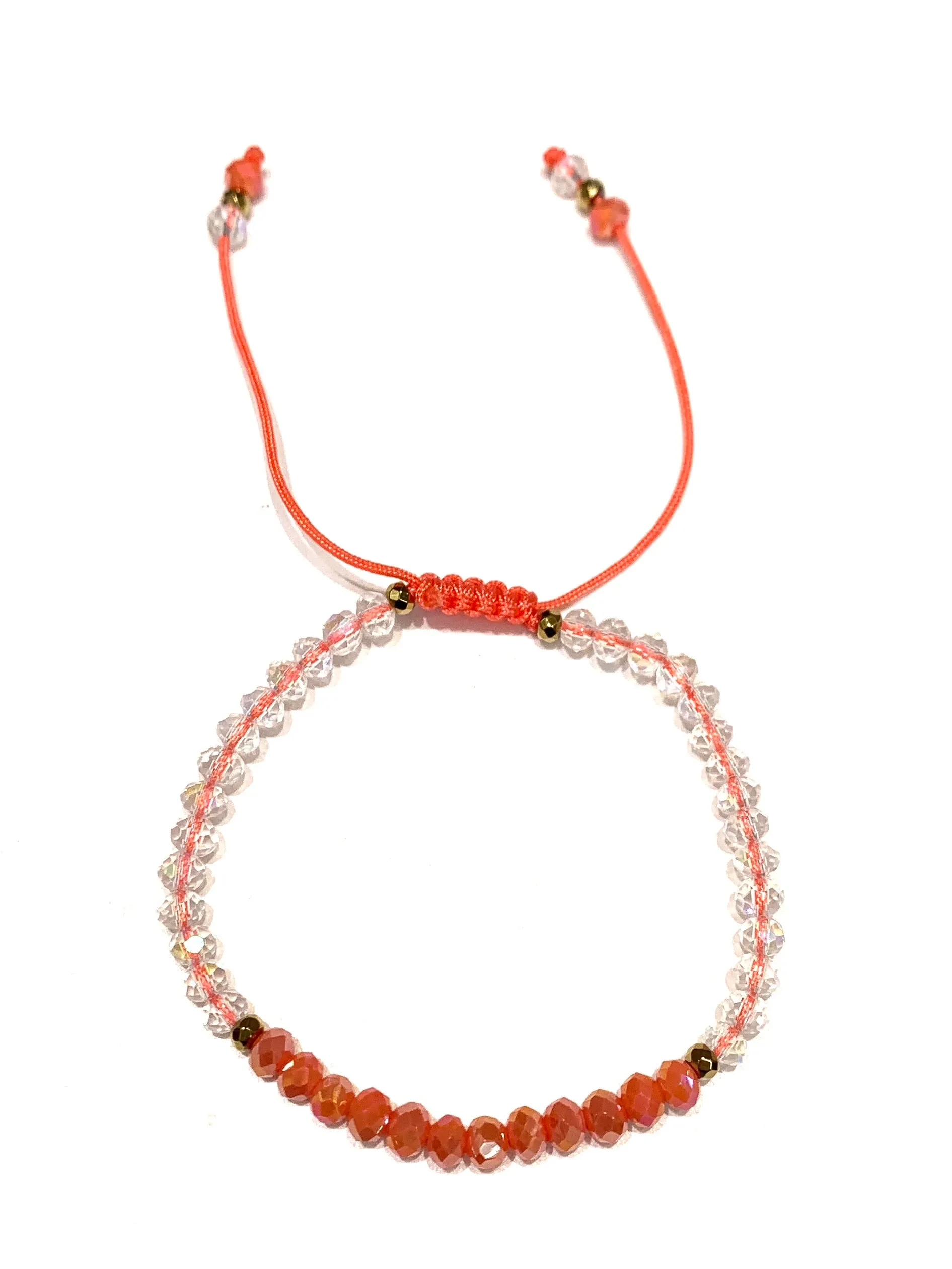 HC DESIGNS- Color Block Crystal Adjustable Bracelet (More Colors Available)