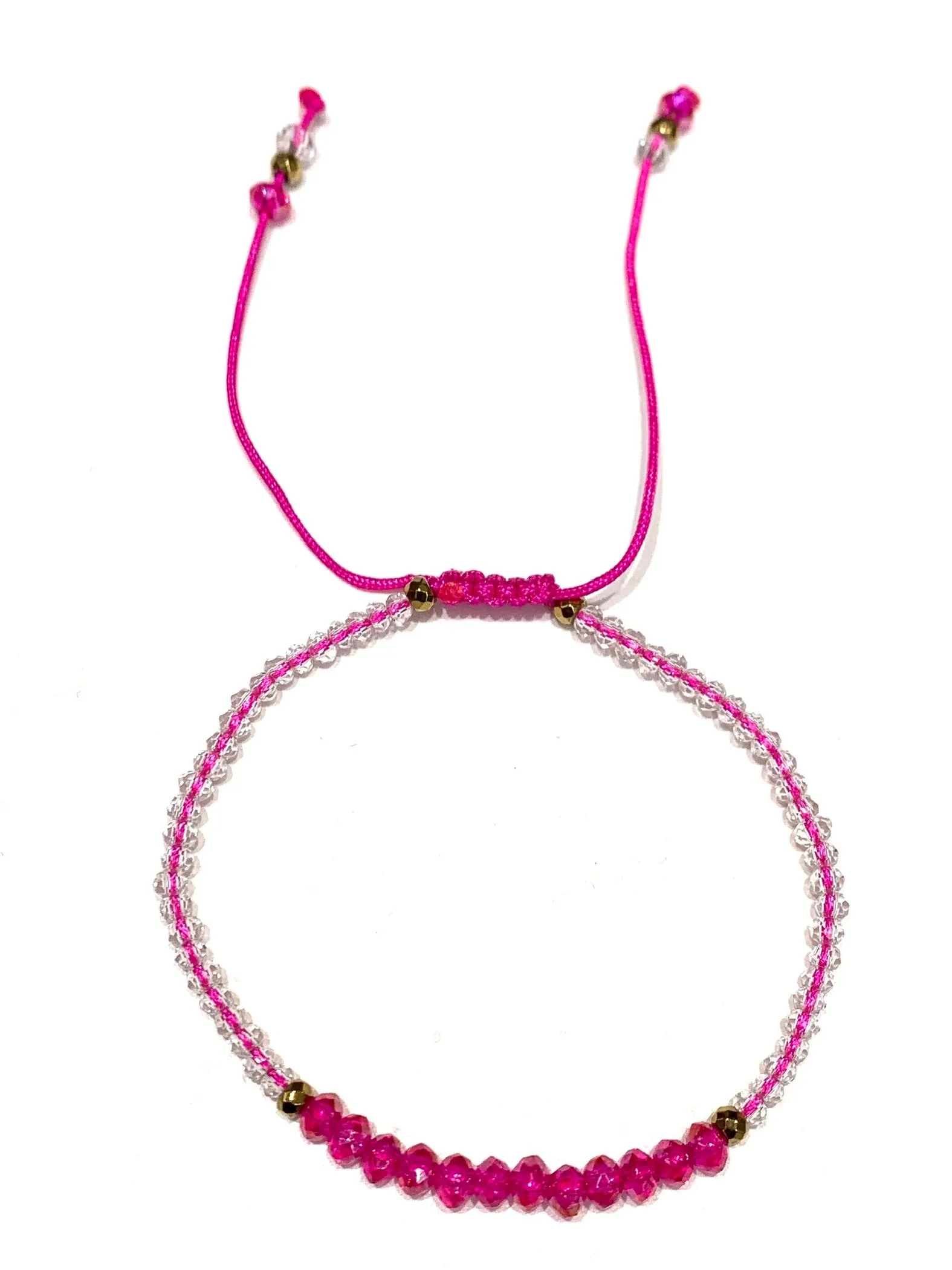 HC DESIGNS- Color Block Crystal Adjustable Bracelet (More Colors Available)