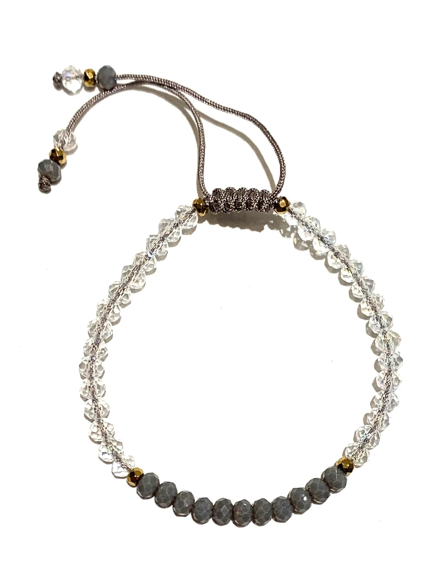 HC DESIGNS- Color Block Crystal Adjustable Bracelet (More Colors Available)