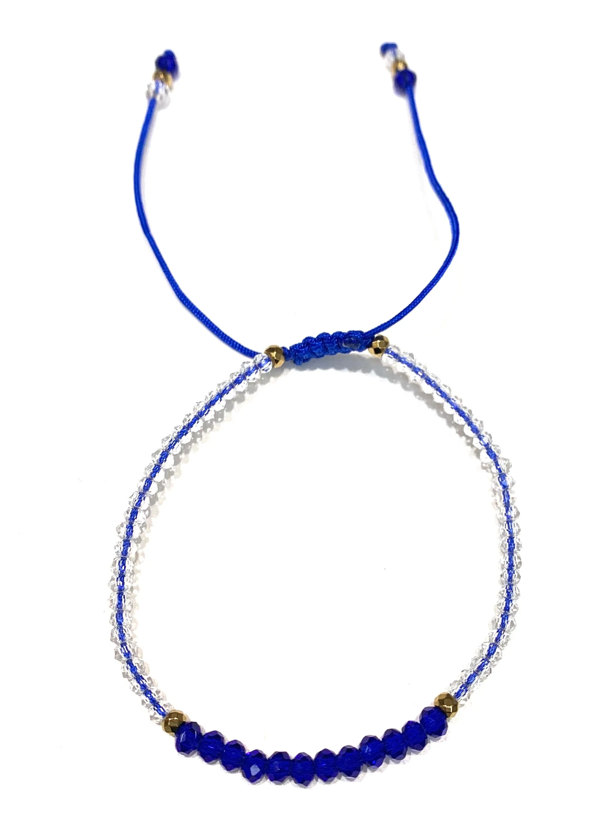 HC DESIGNS- Color Block Crystal Adjustable Bracelet (More Colors Available)