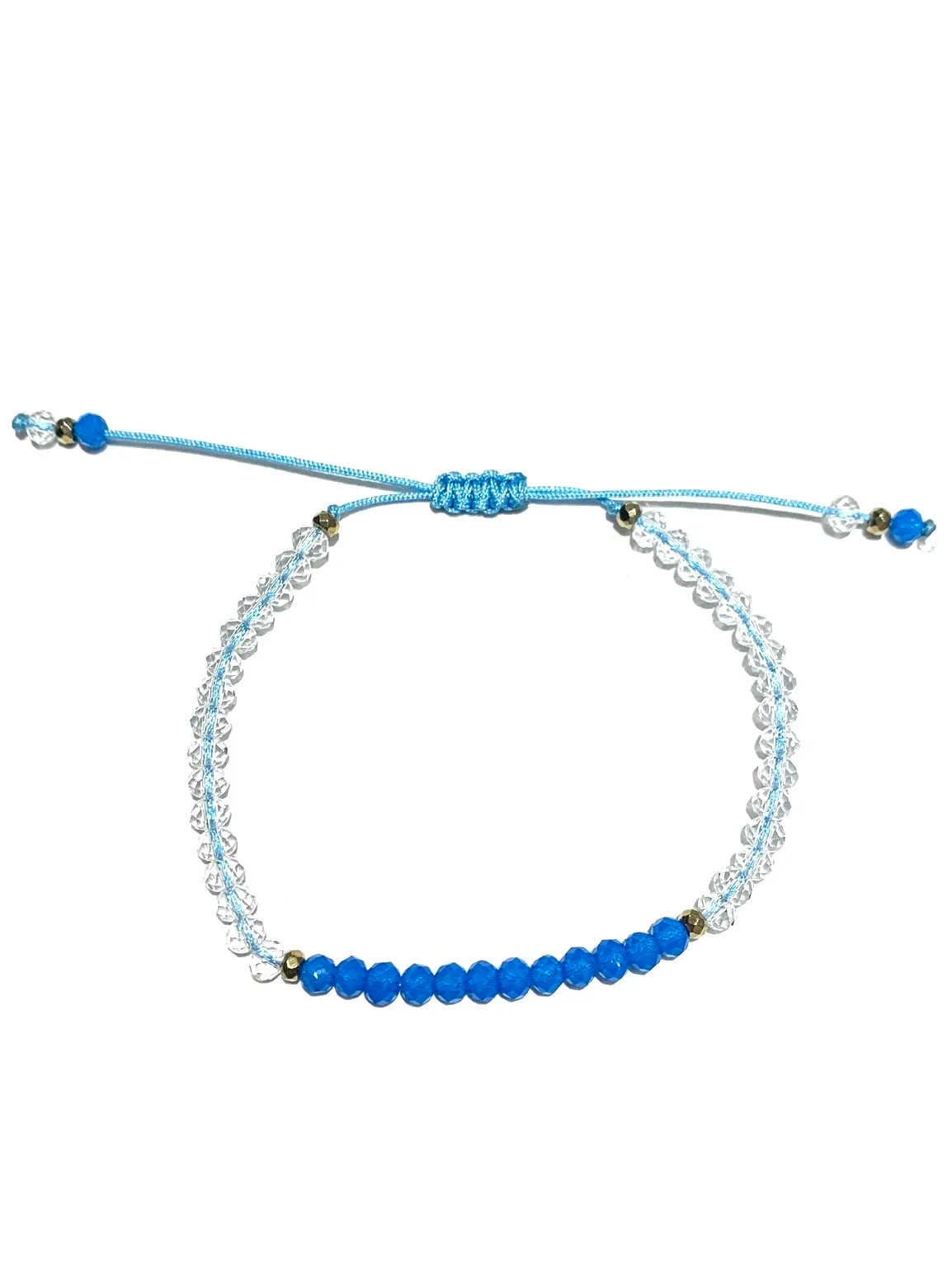 HC DESIGNS- Color Block Crystal Adjustable Bracelet (More Colors Available)