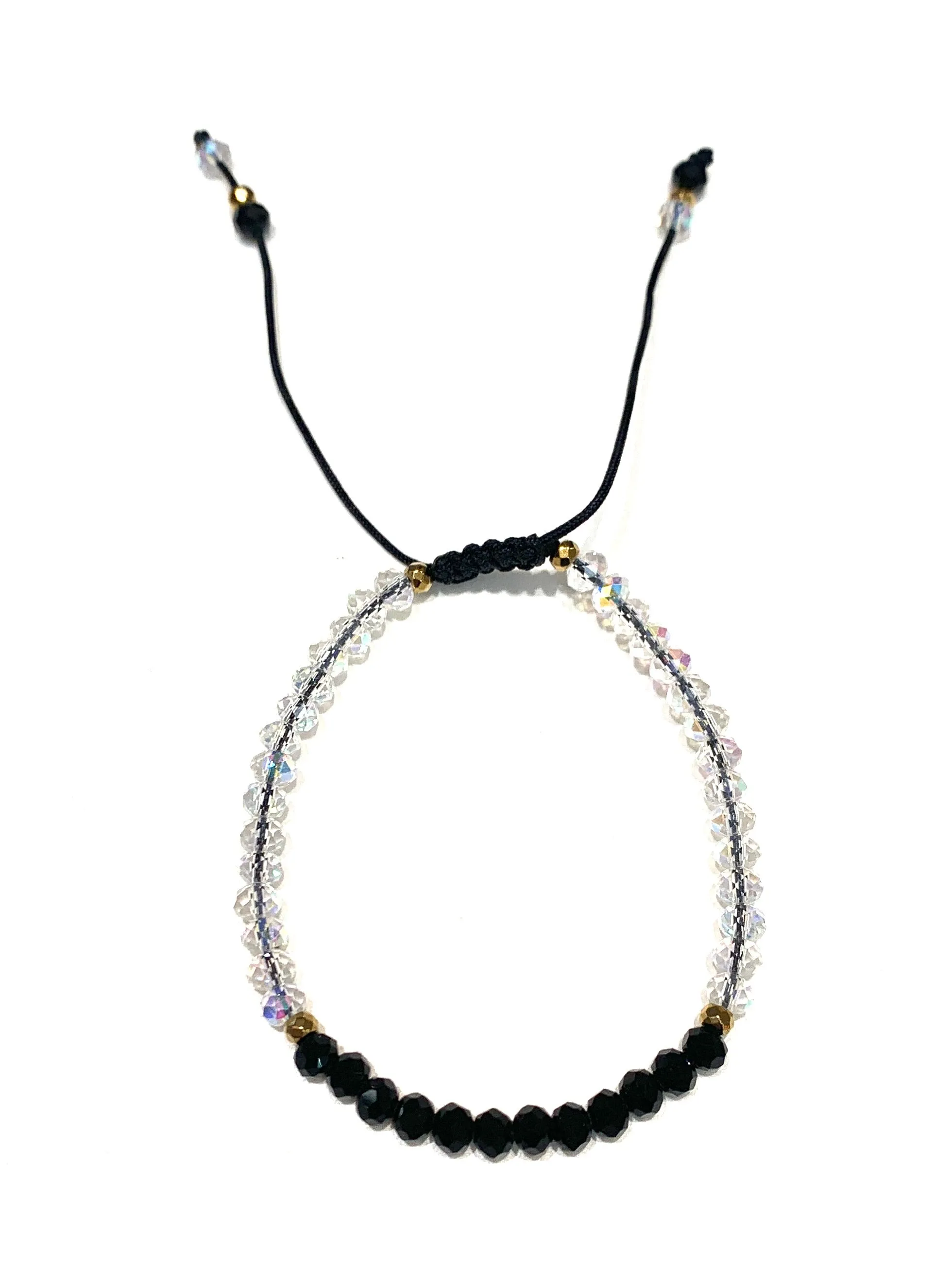 HC DESIGNS- Color Block Crystal Adjustable Bracelet (More Colors Available)