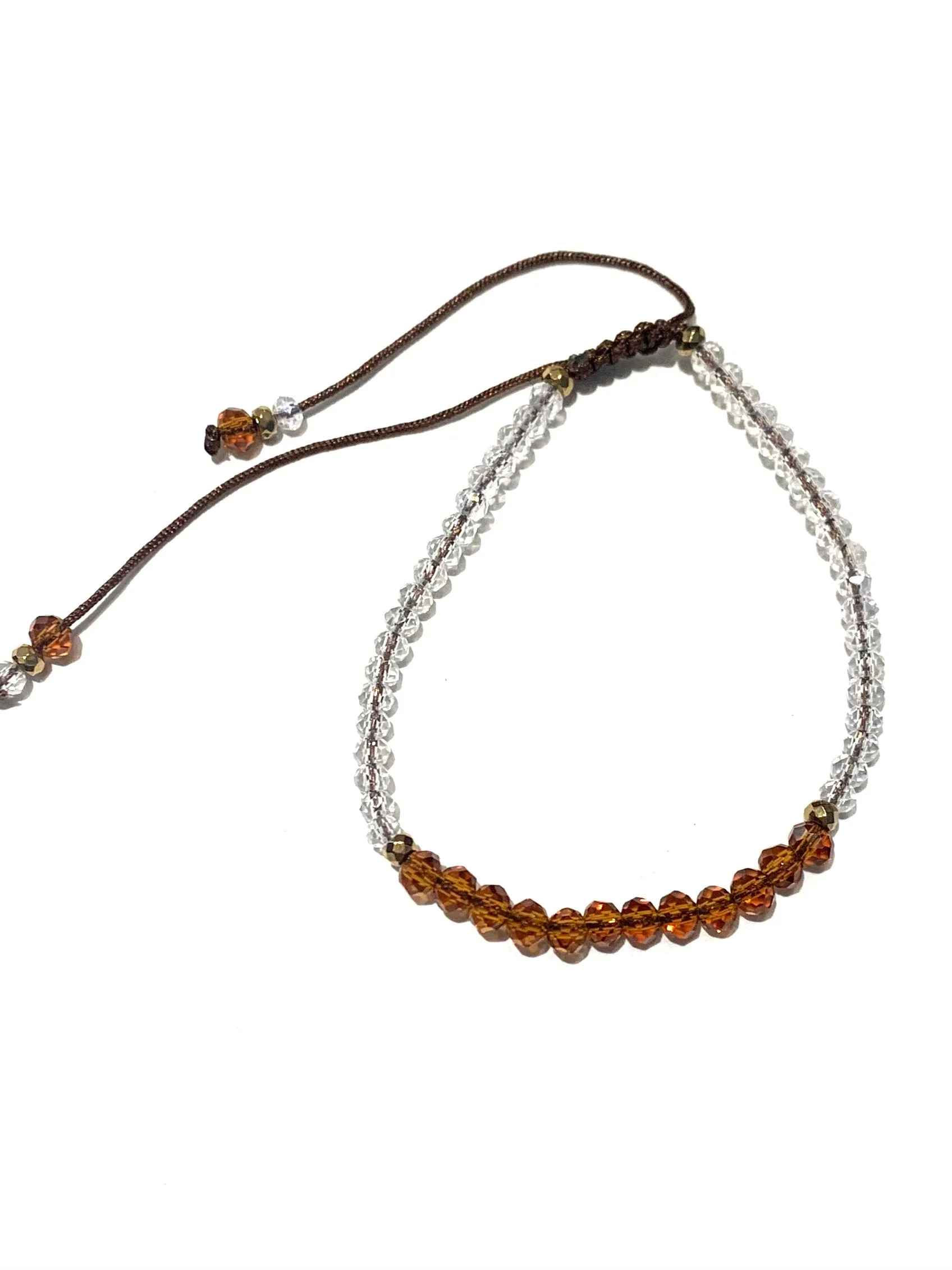 HC DESIGNS- Color Block Crystal Adjustable Bracelet (More Colors Available)