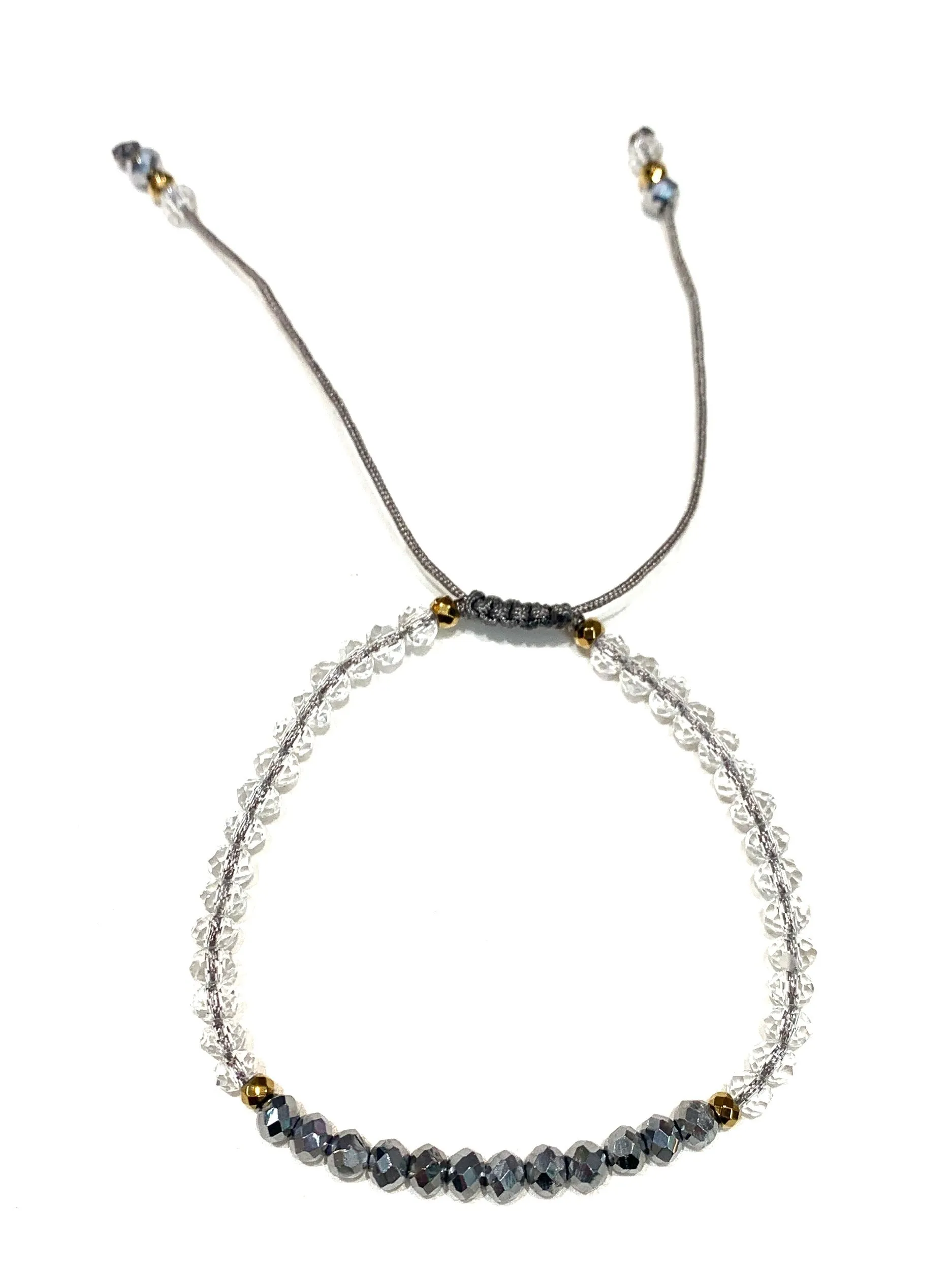 HC DESIGNS- Color Block Crystal Adjustable Bracelet (More Colors Available)
