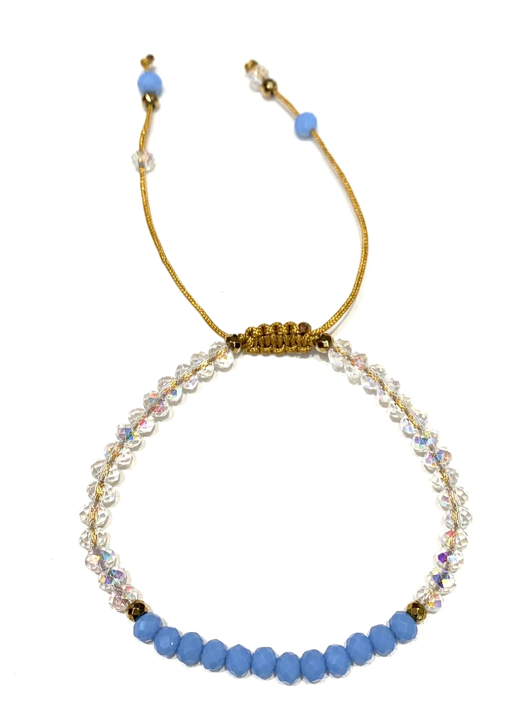 HC DESIGNS- Color Block Crystal Adjustable Bracelet (More Colors Available)