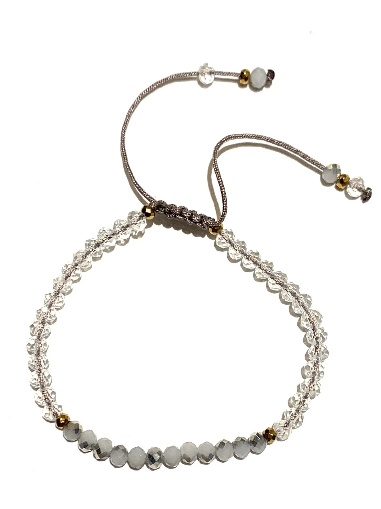 HC DESIGNS- Color Block Crystal Adjustable Bracelet (More Colors Available)