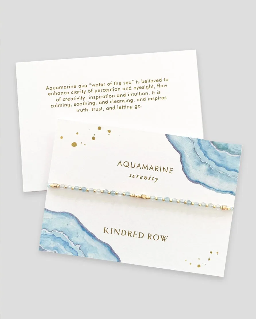 Healing Gemstone Stacking Bracelet - Aquamarine