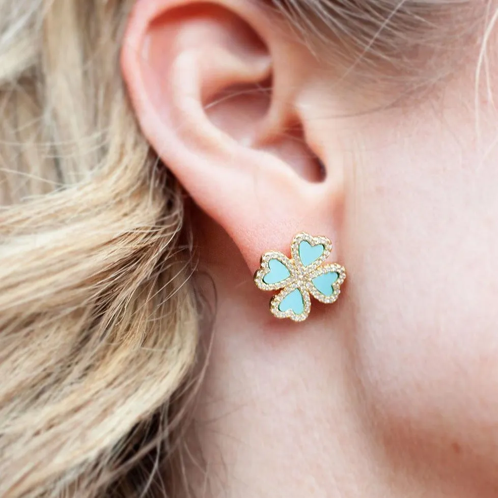 Heart Clover Earring