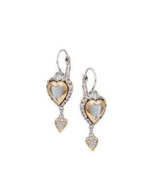 Heart Collection Mother of Pearl French Wire Earrings