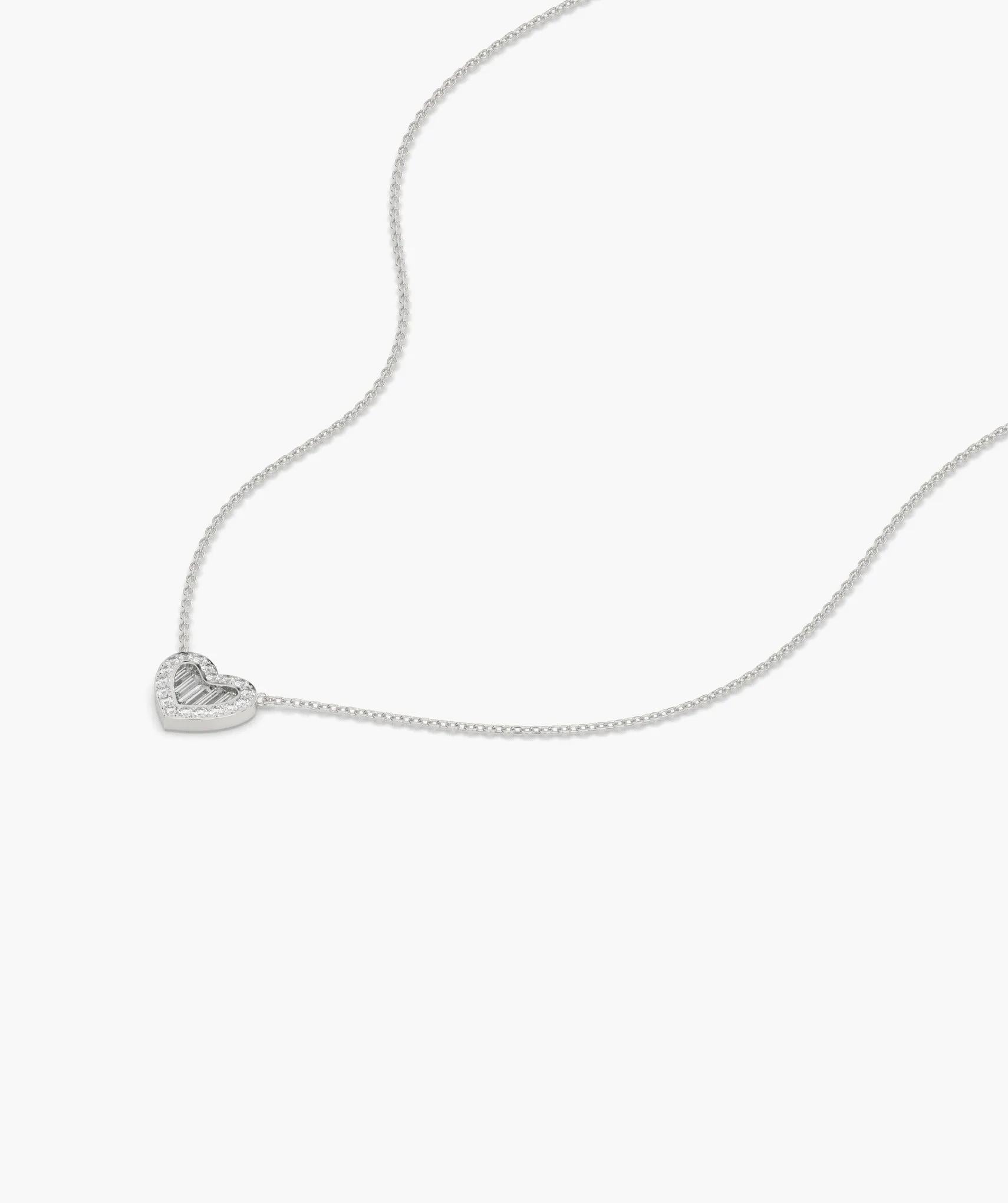 Heart Diamond Embrace Necklace