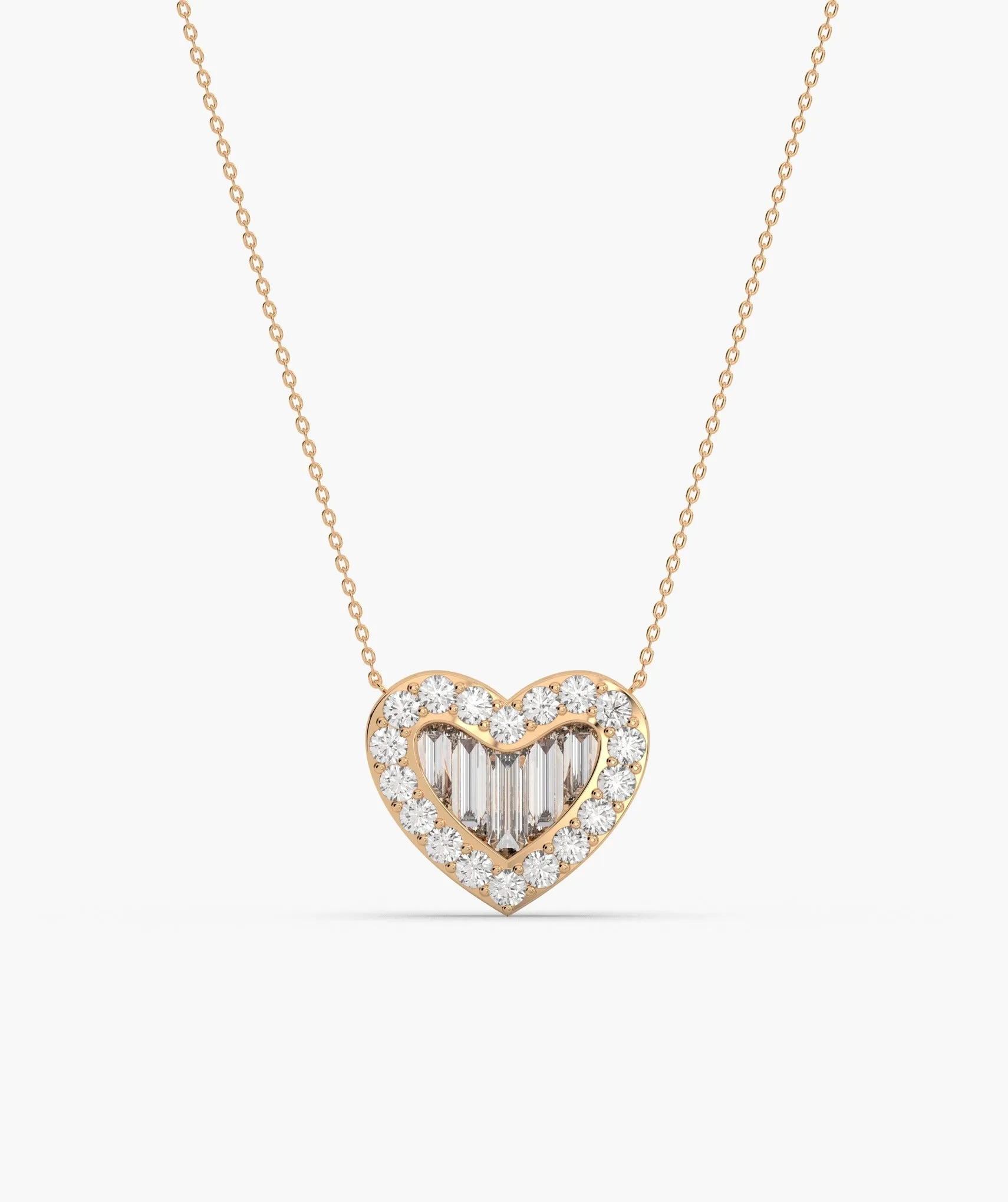 Heart Diamond Embrace Necklace