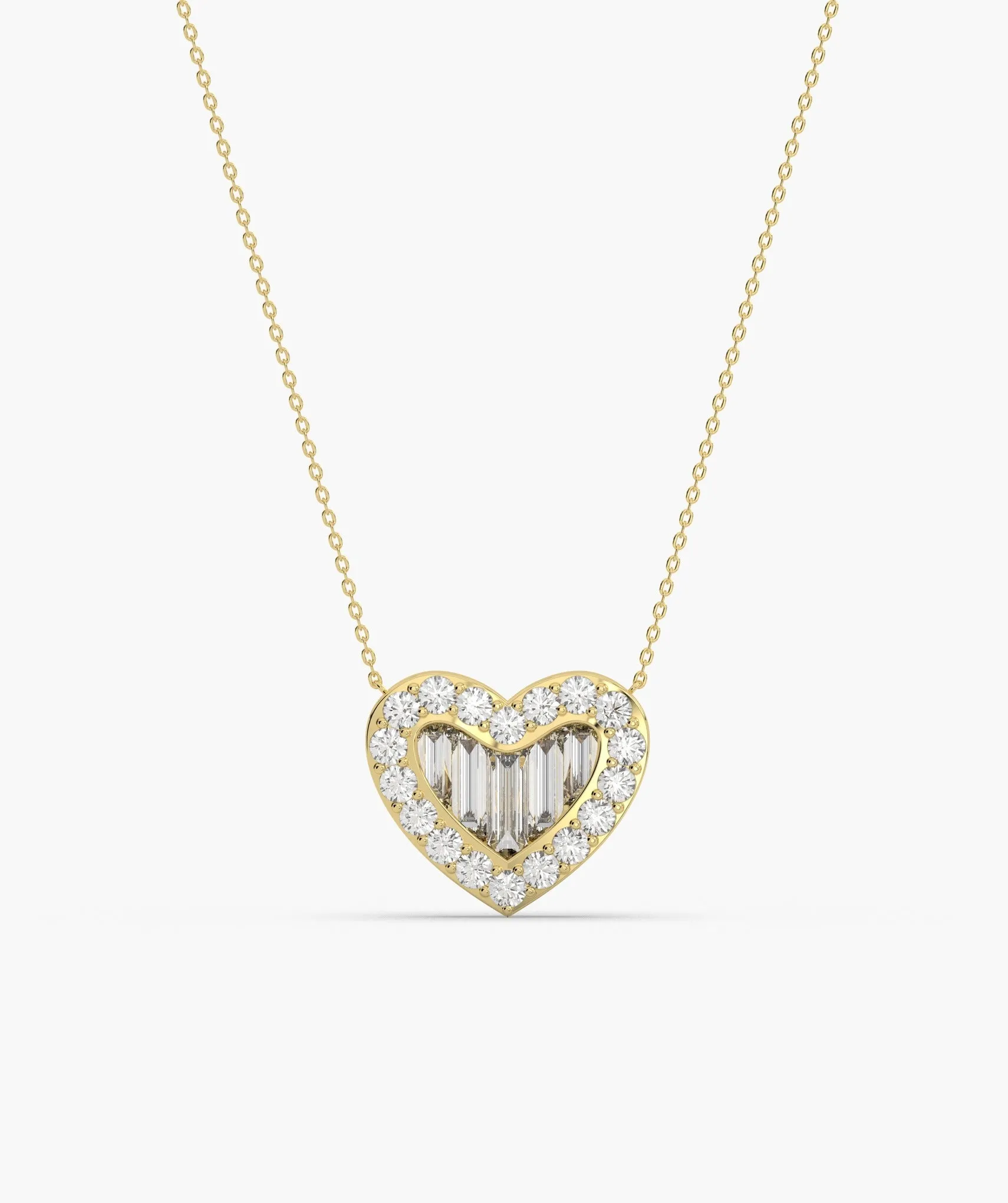 Heart Diamond Embrace Necklace