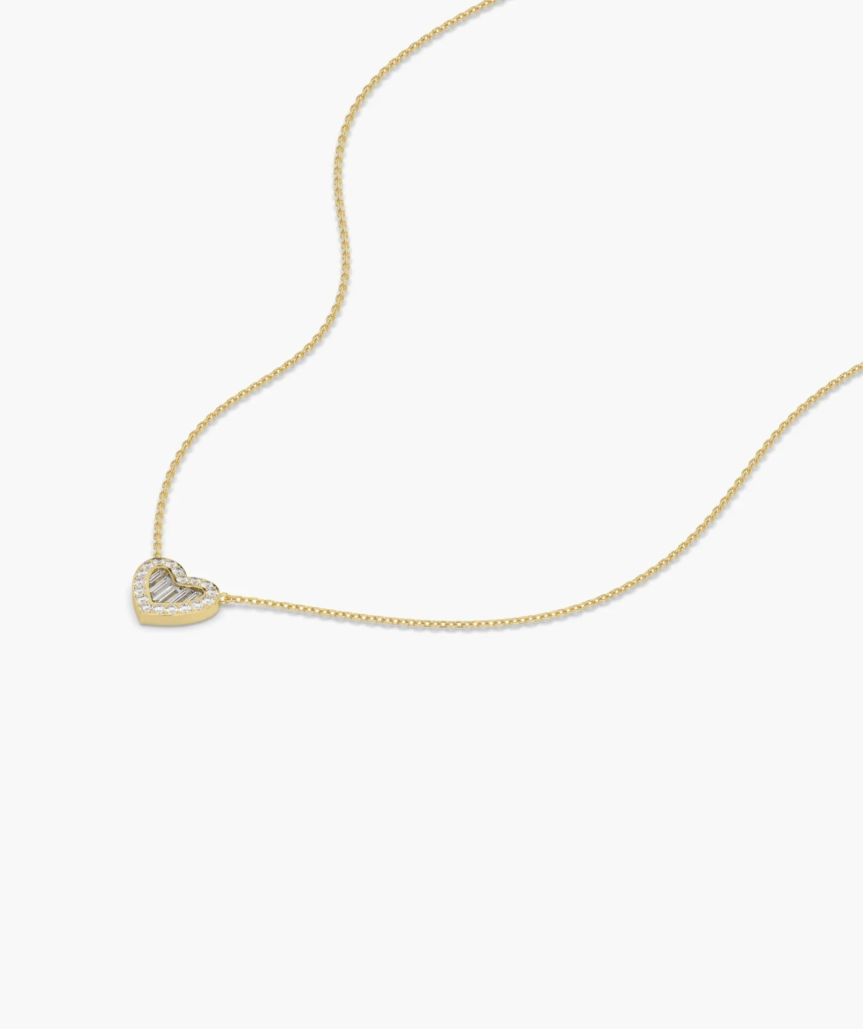 Heart Diamond Embrace Necklace