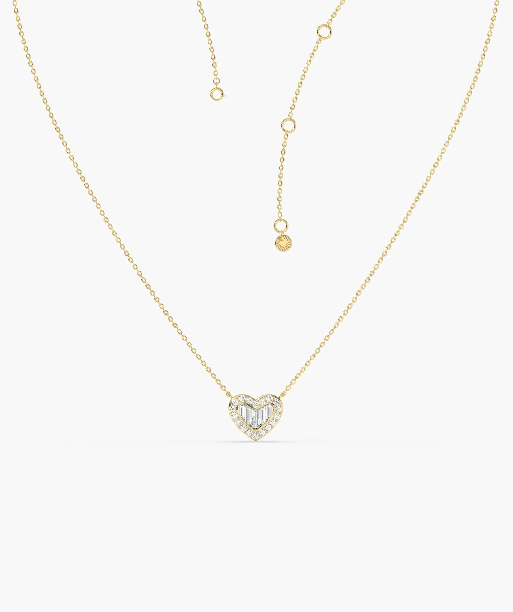 Heart Diamond Embrace Necklace