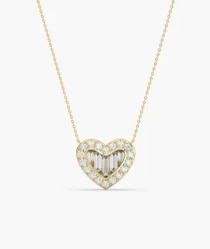 Heart Diamond Embrace Necklace