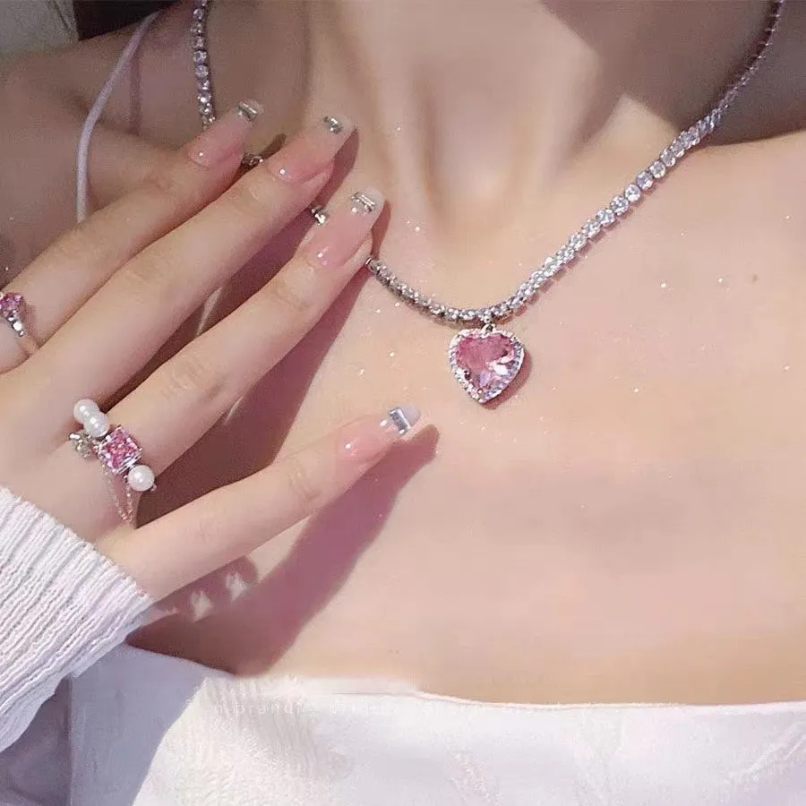 Heart Pendant Necklace For Women