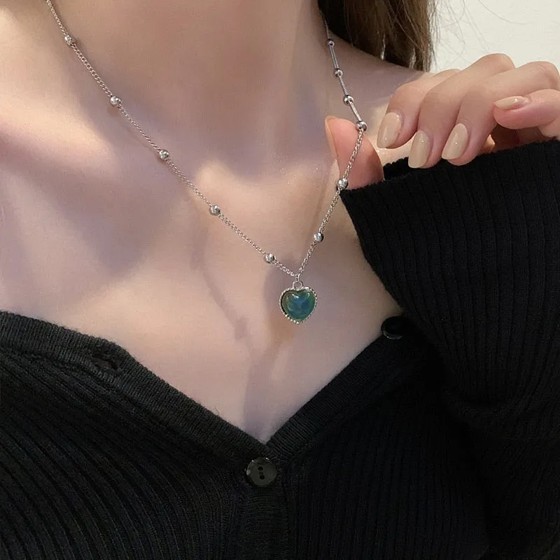 Heart Pendant Necklace For Women