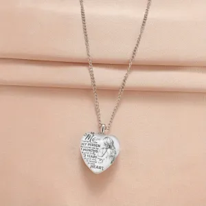 Heart Pendant Necklace Gift for Mom
