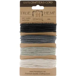 Hemp Cord Set - Onyx 20lb (1mm) - 120'
