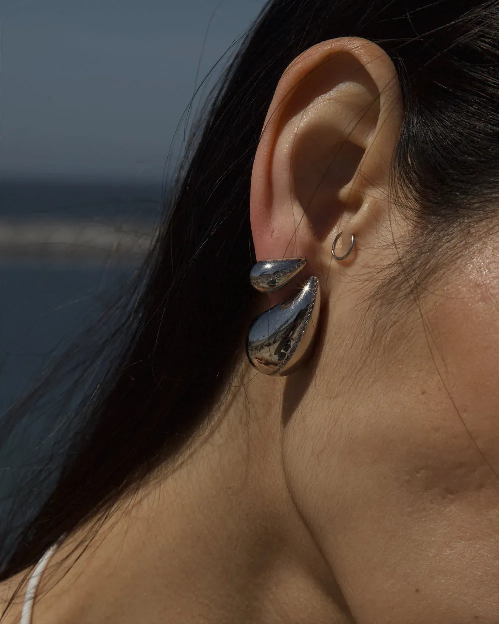 Hera Small Drop Earrings Silver