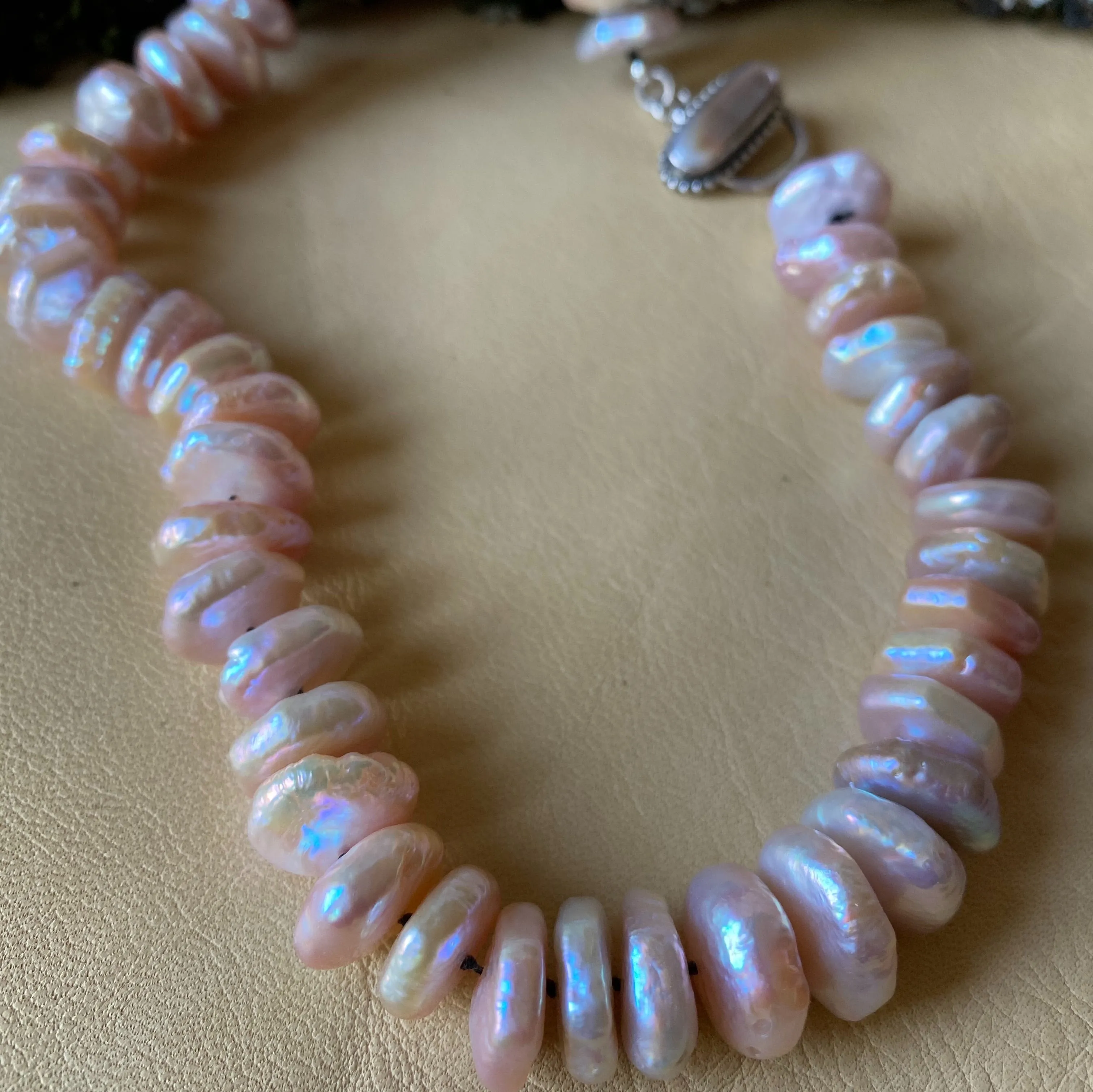 Hexagon Pearl Necklace