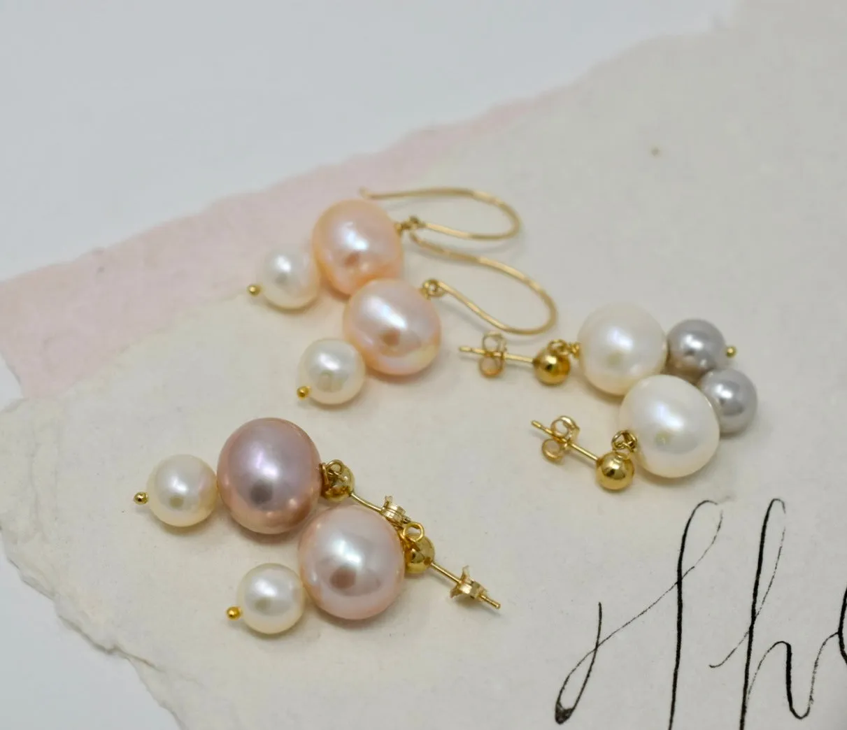High Hopes: Pearl Stack Earrings, Limited Edition