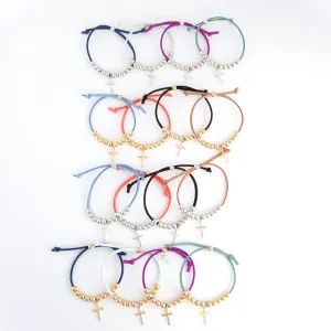 Holli Adjustable Cross Charm Bracelets