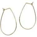 Hoop Earrings - Large Teardrop - Gold