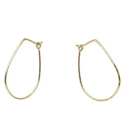Hoop Earrings - Small Teardrop - Gold