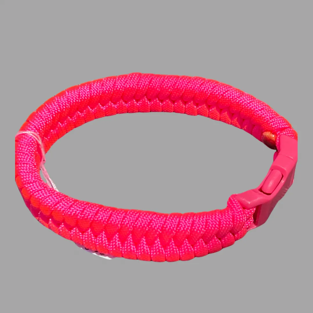 Hot Pink Fishtail Paracord Bracelet