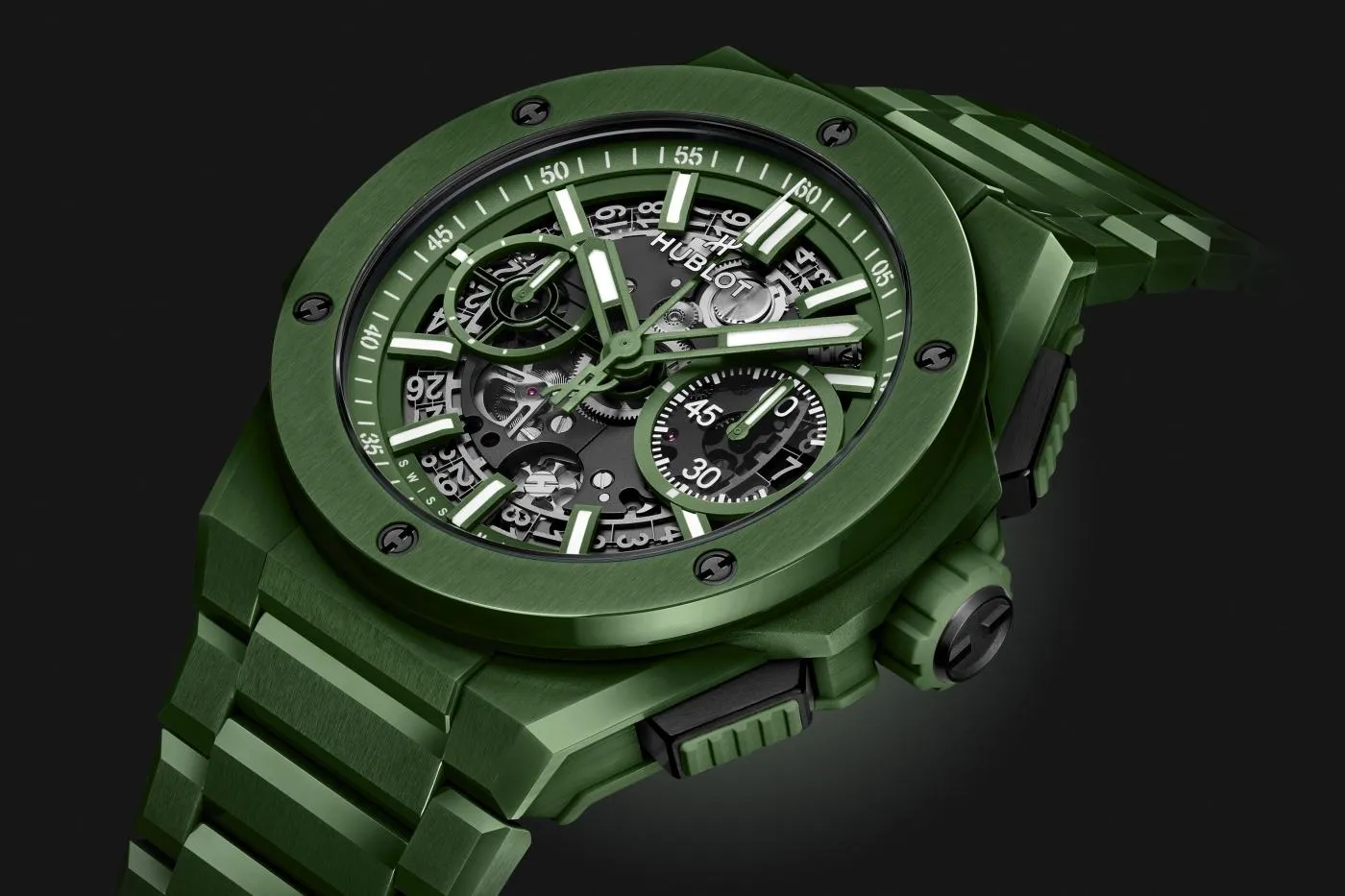 Hublot Big Bang INTEGRATED GREEN CERAMIC, 42mm, Ref# 451.GX.5220.GX, Unworn 2024