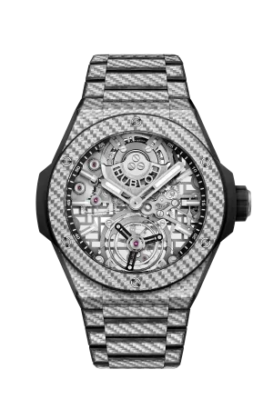 Hublot Big Bang Integrated Tourbillon Full Carbon, 43mm, Carbon Fiber and Texalium® Upper Layer, Ref# 455.YS.0170.YS
