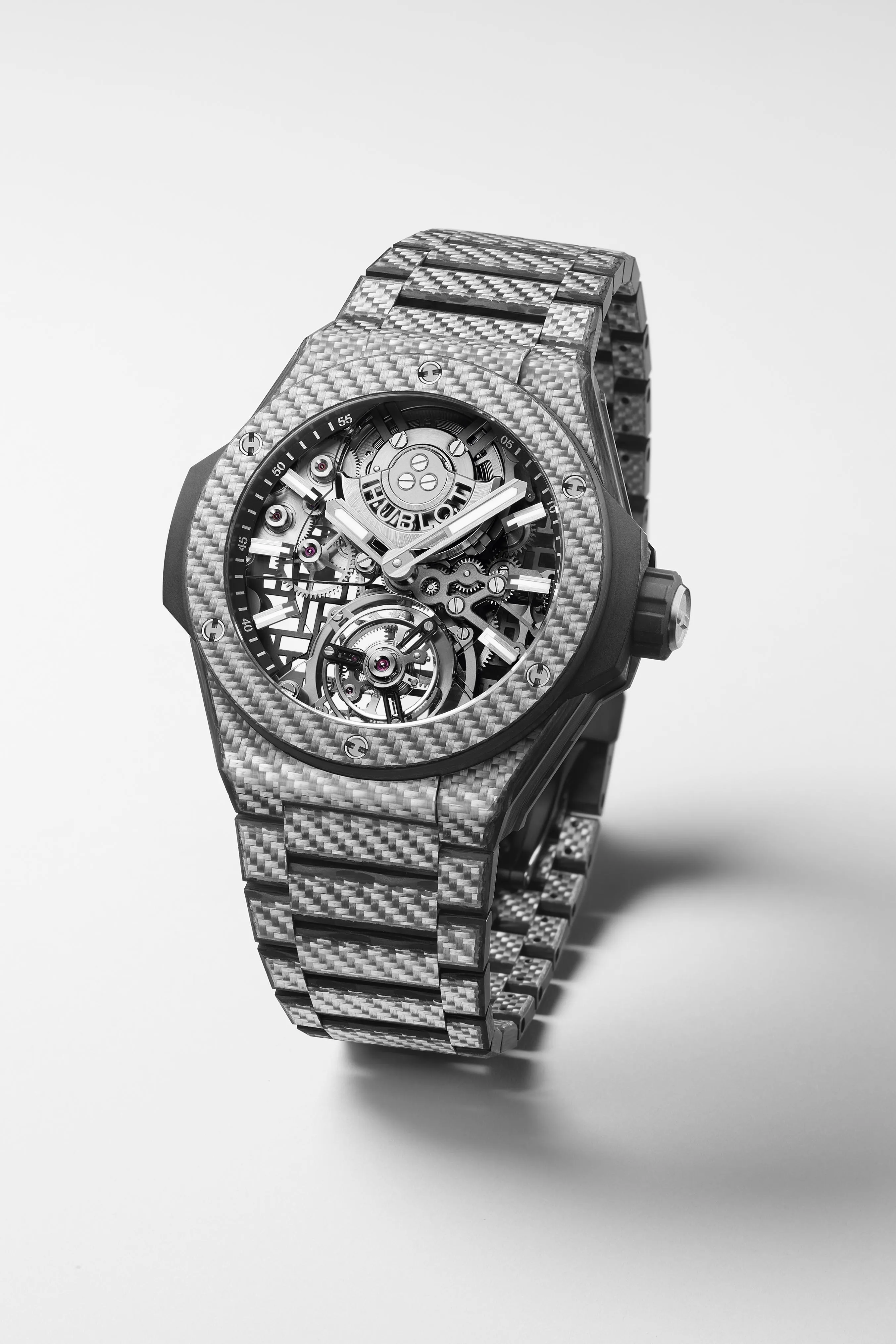 Hublot Big Bang Integrated Tourbillon Full Carbon, 43mm, Carbon Fiber and Texalium® Upper Layer, Ref# 455.YS.0170.YS