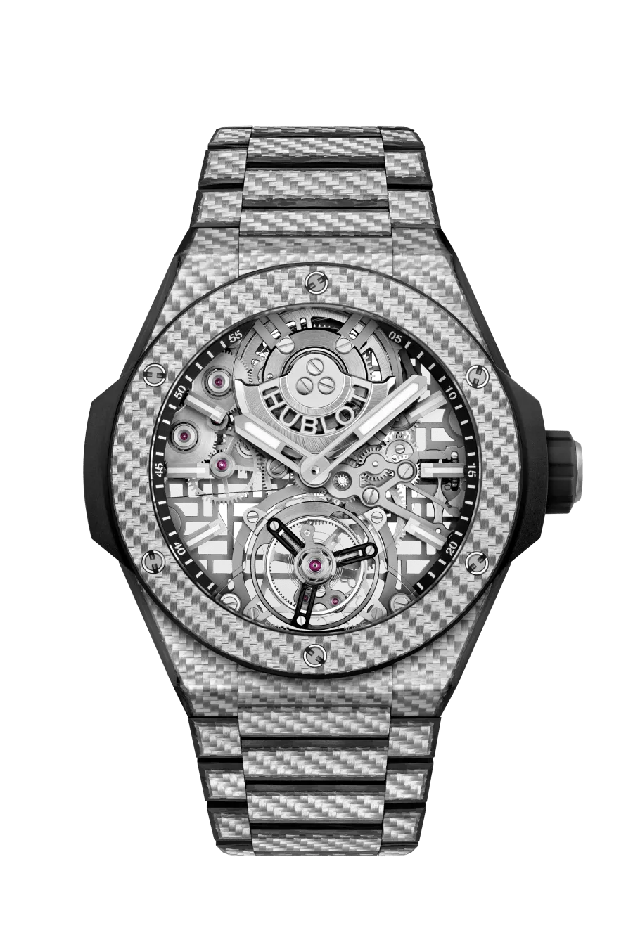 Hublot Big Bang Integrated Tourbillon Full Carbon, 43mm, Carbon Fiber and Texalium® Upper Layer, Ref# 455.YS.0170.YS