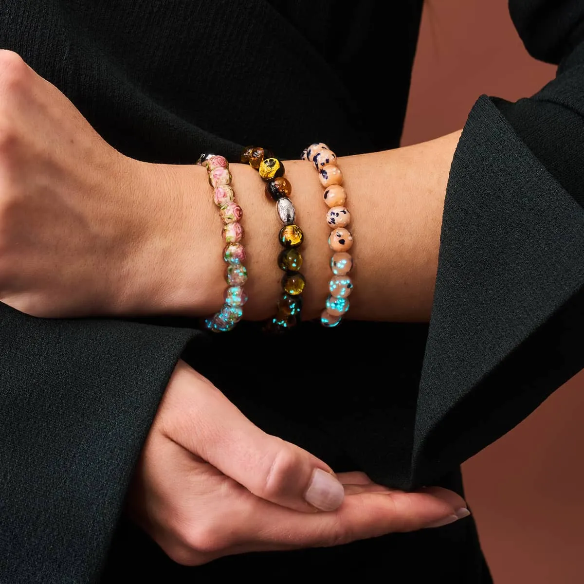Hunter's Moon | .925 Sterling Silver | Lunar Glass Bracelet
