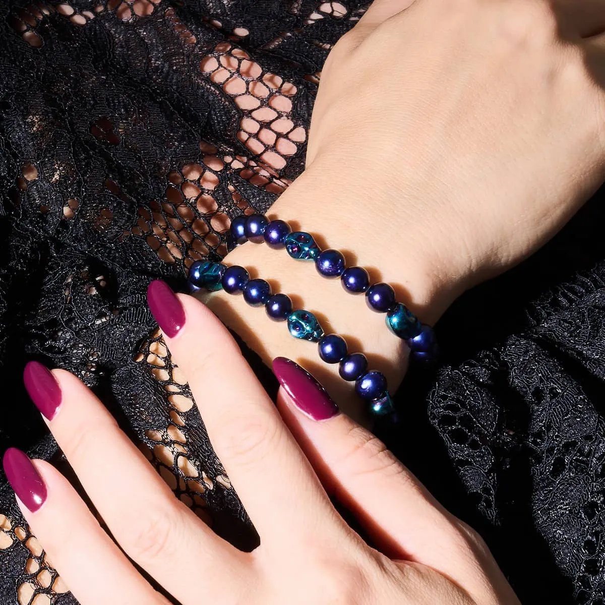 Hydra | Midnight Blue Freshwater Pearl  x Crystal Skull
