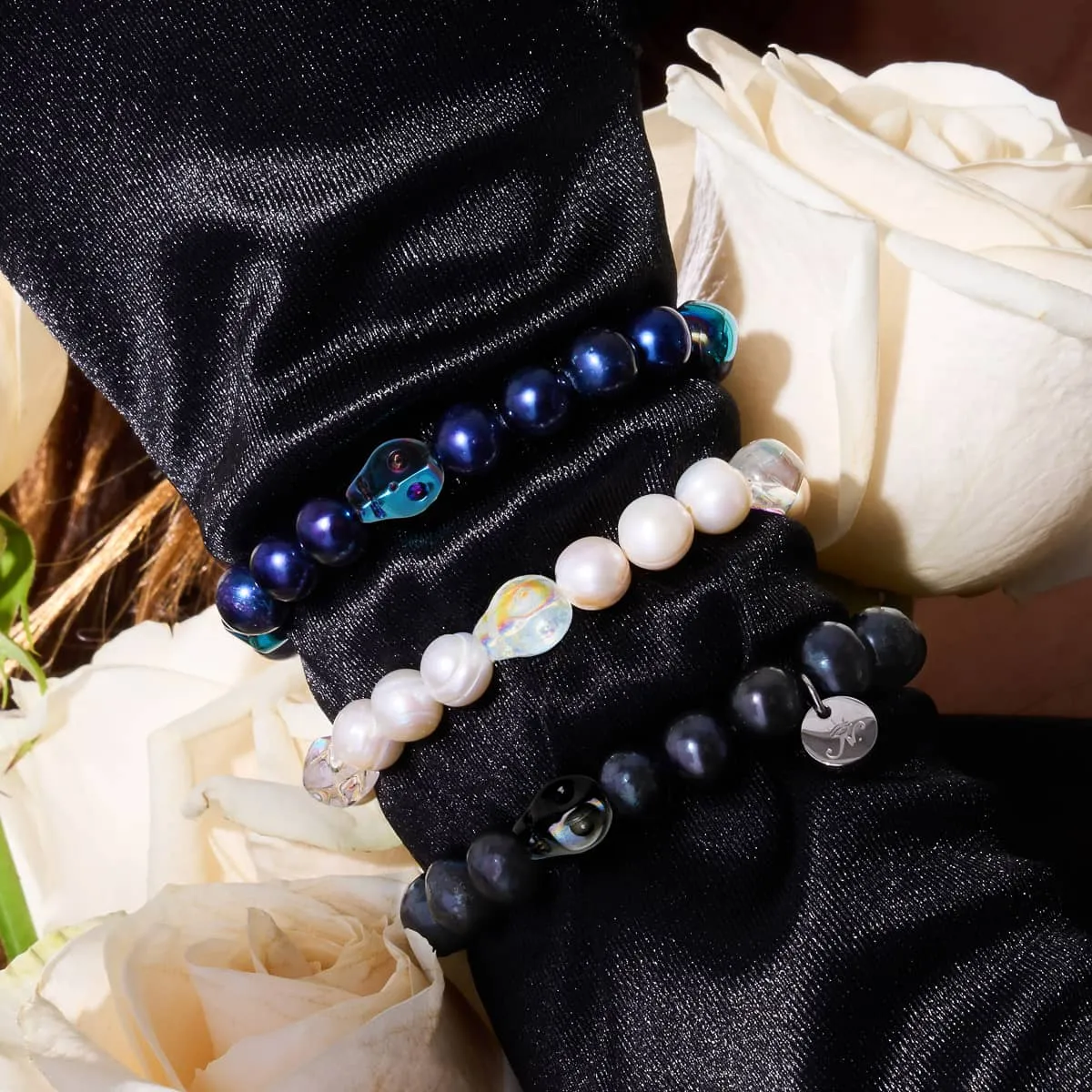 Hydra | Midnight Blue Freshwater Pearl  x Crystal Skull