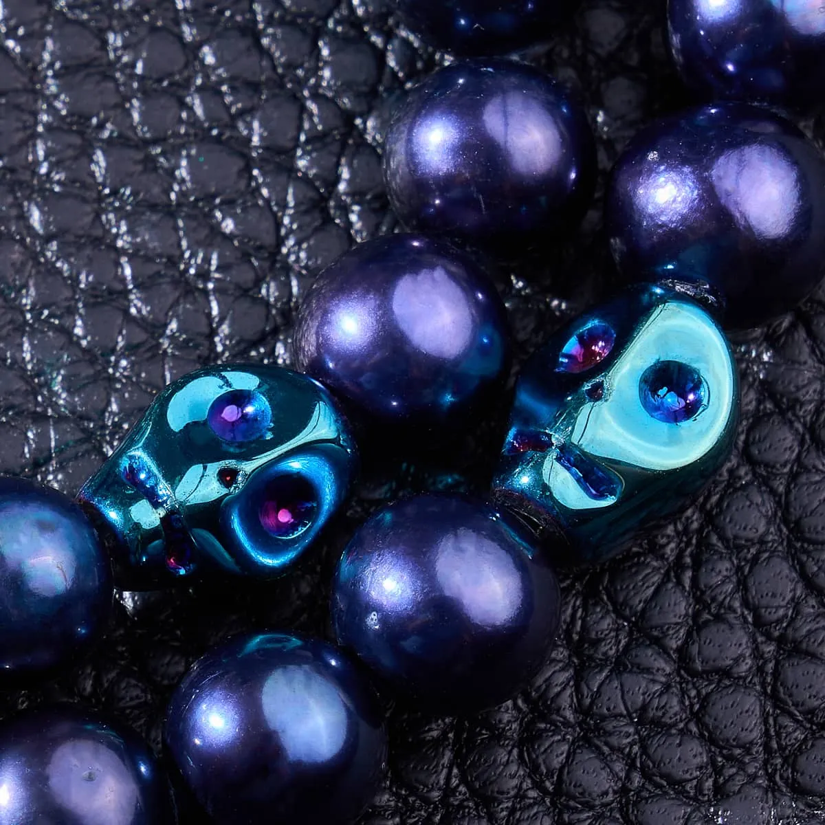 Hydra | Midnight Blue Freshwater Pearl  x Crystal Skull