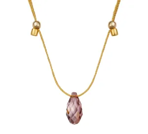 Hyevibe Iris Silk Slider Necklace, Gold