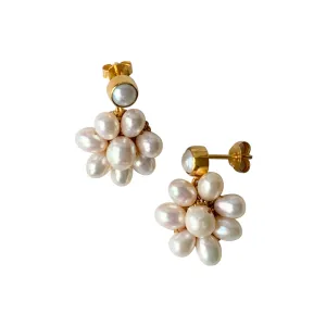 IBU Stud Flower Pearl Earring